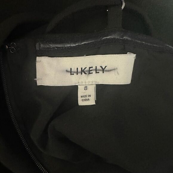 Likely Black Front Cut Out Halter Neck Tie floor Length Dress Gown - Picture 6 of 7